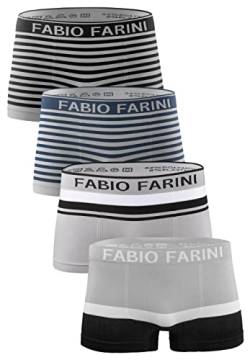 Fabio Farini 4er-Pack Seamless Boxershorts Unterhosen Männer aus Microfaser, Nahtlose Retroshorts für Herren im Multi-Set - Set 3 L von Fabio Farini
