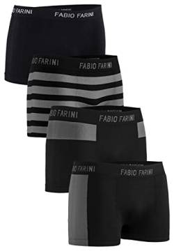 Fabio Farini 4er-Pack Seamless Boxershorts Unterhosen Männer aus Microfaser, Nahtlose Retroshorts für Herren im Multi-Set - Set 34 S von Fabio Farini