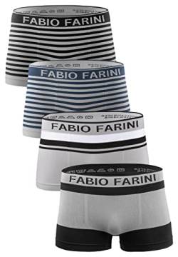 Fabio Farini 4er-Pack Seamless Boxershorts Unterhosen Männer aus Microfaser, Nahtlose Retroshorts für Herren im Multi-Set - Set 4 S von Fabio Farini