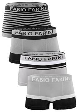 Fabio Farini 4er-Pack Seamless Boxershorts Unterhosen Männer aus Microfaser, Nahtlose Retroshorts für Herren im Multi-Set - Set 5 L von Fabio Farini