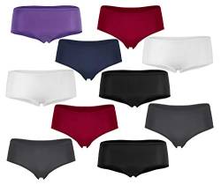 Fabio Farini - Damen Pantys Hipster mit und ohne Spitze 5/10/15/20 10er Pack Ohne Spitze 36 von Fabio Farini