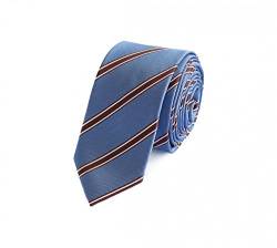 Fabio Farini - Gestreifte Herren Krawatten in 6cm und 8cm Breite und 150cm Länge - Schmale und Klassische Schlipse braun blau weiß 6cm von Fabio Farini