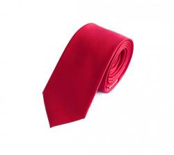 Fabio Farini - Herren Krawatte 6cm Breite einfarbig - elegante Unifarben Männer Schlipse für Arbeit Business Anzug Büro Rot Knallrot Rot von Fabio Farini