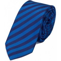 Fabio Farini Krawatte gestreifte Herren Krawatte - Tie mit Streifen in 6cm oder 8cm Breite (ohne Box, Gestreift) Schmal (6cm), Stahlblau/Navyblau von Fabio Farini