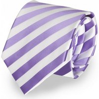 Fabio Farini Krawatte gestreifte Herren Krawatte - Tie mit Streifen in 6cm oder 8cm Breite (ohne Box, Gestreift) Schmal (6cm), Violett/Weiß von Fabio Farini