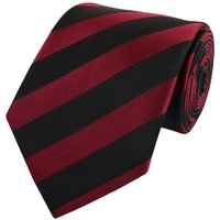 Fabio Farini Krawatte verschiedene Herren Krawatten - klassische Streifen Schlips in 8cm (ohne Box, Gestreift) Breit (8cm), Schwarz/Rot von Fabio Farini