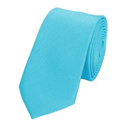 Fabio Farini - einfarbige elegante Unicolor Krawatten für Herren in 6 cm und 8 cm zur Auswahl Blau Hellblau-Türkis-Cyan Klassisch (8 cm) von Fabio Farini