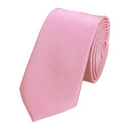 Fabio Farini - einfarbige elegante Unicolor Krawatten für Herren in 6 cm und 8 cm zur Auswahl Rosa Rosa Schmal (6 cm) von Fabio Farini