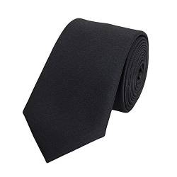 Fabio Farini - einfarbige elegante Unicolor Krawatten für Herren in 6 cm und 8 cm zur Auswahl Schwarz Schwarz Schmal (6 cm) von Fabio Farini