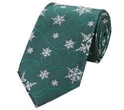 Fabio Farini festliche Krawatten 8cm für Weihnachten Schneeflocken von Fabio Farini