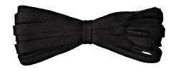 Fabmania® Schnürsenkel – Schwarze flache Baumwolle – Länge 160 cm von Fabmania