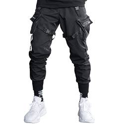 Fabric of the Universe Techwear Fashion Cargo Jogger Pants, Schwarz Cg-Typ 10f, Groß von Fabric of the Universe