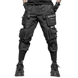 Fabric of the Universe Techwear Fashion Cargo Jogger Pants, Schwarz Cg-Typ 11r, Mittel von Fabric of the Universe