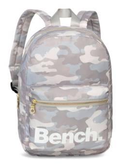 Bench kleiner Damen Rucksack Frauen Daypack Backpack 64158, Farbe:Hellgrau/Weiss von Fabrizio