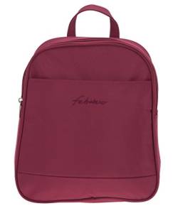 Fabrizio Damen Rucksack Roma 62073 Microfaser Damenrucksack Handtasche + Schlüßeletui (Red (Bordeaux-Rot)) von Fabrizio