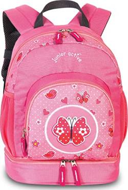 Fabrizio Kinderrucksack Kindergarten Rucksack Tasche mit Brustgurt und Bodenfach 20616, Farbe:Rosa von Fabrizio