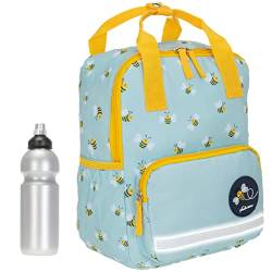 Fabrizio Rucksack Mädchen Jungen Kinder Rucksack Set 2 Teile Kinderrucksack Backpack Kids Kindergartenrucksack 20644 + Trinkflasche (Bees 2300) von Fabrizio