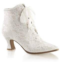 Fabulicious VICTORIAN-30, Damen Stiefel, Elfenbein (Ivory Satin-Lace), 39 EU (6 UK) von Fabulicious