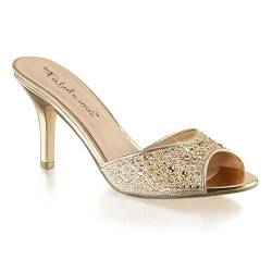 Pleaser Lucy 01, Damen Pumps, Gold (Gold Glitter Mesh Fabric), 39 EU ( 6 UK) von Fabulicious