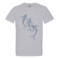 Rundhals-T-Shirt aus Bio-Baumwolle für Herren Esoterische Fische Ökologie Boho-chic Bohemien Hippie von Fabulous