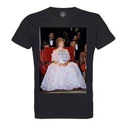 Rundhals-T-Shirt aus Bio-Baumwolle für Herren Lady Diana Prinzessin England Ballkleid Königliche Familie von Fabulous
