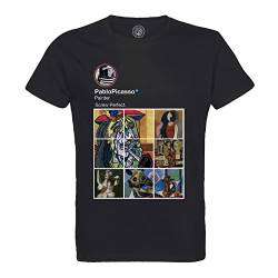 Rundhals-T-Shirt aus Bio-Baumwolle für Herren Picasso Soziale Netzwerke Malerei Moderne Malerin von Fabulous