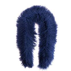 Facchini Lammfelle Tibetlamm Schal Farbe blau, Größe 160cm von Facchini Lammfelle