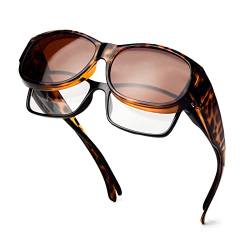 Face Shadow Polarisierte Überzieh Sonnenbrille Damen, Überbrille Sonnenbrille für Brillenträger, UV-Schutz Ultra Leicht Fit-Over Brille von Face Shadow