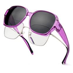 Face Shadow Polarisierte Überzieh Sonnenbrille Damen, Überbrille Sonnenbrille für Brillenträger, UV-Schutz Ultra Leicht Fit-Over Brille von Face Shadow