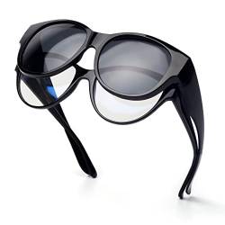 Face Shadow Polarisierte Überzieh Sonnenbrille Damen UV-Schutz Überbrille Sonnenbrille für brillenträger Ultra Leicht Fit-Over Brille von Face Shadow
