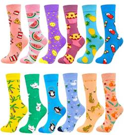 Facefuture Bunte Socken Funny Socks Odd Phantasie Strümpfe Glücklich Baumwolle Sock 12 Pairs(DE1214) von Facefuture