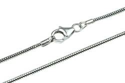 Facet57 Schlangenkette (1,2 mm breit) aus 925 Sterling Silber rhodiniert Halskette 45 cm: Feine Silberkette - Made in Germany von Facet57