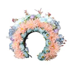 Brautgirlanden, Blumen, Hochzeit, Blume, Stirnband, Strandkranz, Haarband, Mädchen, Haar-Accessoire, Frauen, Kopfreifen, Requisiten, Geburtstags-Haarschmuck von FackLOxc