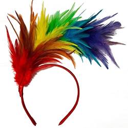 Flapper-Feder-Stirnband, Feder-Stirnband, Burlesque-Kopfbedeckung mit Federn, Flapper-Kopfschmuck, Mardi Gras, Burlesque-Kopfschmuck für Damen von FackLOxc