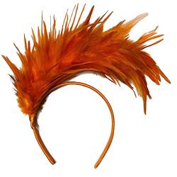 Flapper-Feder-Stirnband, Feder-Stirnband, Burlesque-Kopfbedeckung mit Federn, Flapper-Kopfschmuck, Mardi Gras, Burlesque-Kopfschmuck für Damen von FackLOxc