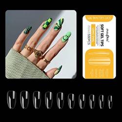 Full Cover Nail Tips Sarg Press On Künstliche Nägel Transparent Künstliche Nägel DIY Maniküre Werkzeug für Nagelverlängerung von FackLOxc