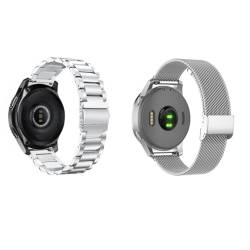 2 Stück Metall Armband Kompatibel mit Huawei Watch GT 4 41mm für Herren Damen, Metall Solide Ersatzarmband und Masche Edelstahl Uhrenarmband für Huawei Watch GT 4 41mm (Silber) von Factorys