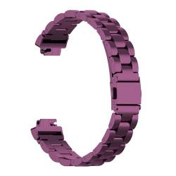 Factorys Metall Armband Kompatibel mit Fitbit Inspire/Inspire HR für Herren Damen, Edelstahl Ersatzarmband Uhrenarmband für Fitbit Inspire/Inspire HR, Lila von Factorys
