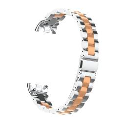 Factorys Metall Armband Kompatibel mit Xiaomi Smart Band 8 für Herren Damen, Edelstahl Ersatzarmband Uhrenarmband für Xiaomi Smart Band 8 von Factorys