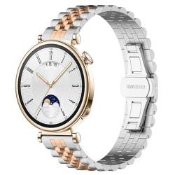 Metall Armband Kompatibel mit Huawei Watch GT 4 41mm für Herren Damen, Edelstahl Ersatzarmband Uhrenarmband für Huawei Watch GT 4 41mm, H07 von Factorys