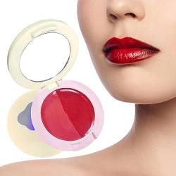 Doppellippenglasur - 2-Farben-Make-up-Lipgloss mit Spiegelfinish - Langlebiger, weicher, glatter Make-up-Teller mit Spiegel-Finish, Geschenk für Mutter und Frauen Facynde von Facynde