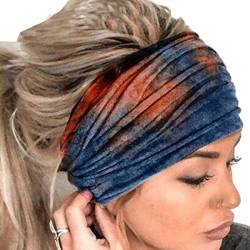 Facynde Afrikanische breite Stirnbänder, Boho-Stirnbänder für Damenhaar, stilvolle Knoten-Workout-, Yoga-, Sport-Kopfwickel, Haar-Accessoires von Facynde