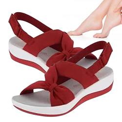 Facynde Orthopädische Sandalen - Bequeme orthopädische Sandalen mit Fußgewölbeunterstützung für Damen - Verstellbare Riemen und ergonomische Sohlensandalen zum Spazierengehen, Freizeit, Wandern von Facynde