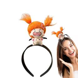 Facynde Plüsch-Puppen-Haarreifen, Puppen-Stirnband, Konstellation Puppe Haarband süße Haarreifen, Tragbare Puppenhaar-Stirnbänder, Haarschmuck, Plüschpuppen-Kopfschmuck für Kinder von Facynde