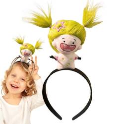Facynde Plüsch-Puppen-Haarreifen, Puppen-Stirnband,Cartoon Plüsch Haarband Puppe Stirnband | Tragbare Puppenhaar-Stirnbänder, Haarschmuck, Plüschpuppen-Kopfschmuck für Kinder von Facynde