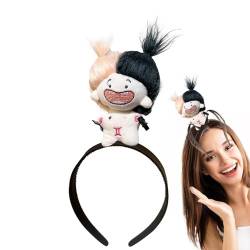 Facynde Puppenhaarband, Plüschpuppenstirnband - Haarband aus Plüsch-Cartoon-Puppe,Plüschpuppen-Kopfschmuck, Haarschmuck für Mädchen, Kinder, Kinder von Facynde