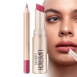 Lipliner-Set - Lippen-Make-up-Set, wasserfester Lipliner-Stift - Feuchtigkeitsspendendes Lippen-Make-up-Set mit Antihaftbeschichtung, langlebiger Lippenkonturenstift für Mädchen und Frauen Facynde von Facynde