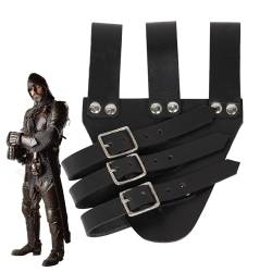 Scheidenhalter | Verstellbares Piratenholster aus Leder,Mittelalterlicher Wikinger-Gürtel für Ritter-Krieger-Piraten-Cosplay, Retro-Mittelalter-Holster, brauner Wikinger-Gürtel für Männer von Facynde