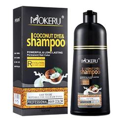 Schwarzes Instant-Haarfarbshampoo für graues Haar,500 ml pflanzliches schwarzes Haarfärbeshampoo für Männer und Frauen | Langanhaltendes Farbshampoo, pflanzliches schwarzes Shampoo schützt Facynde von Facynde