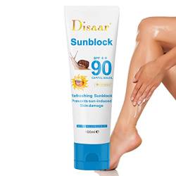 Sonnenschutz für den Körper | Gesicht Sonnencreme Gesichtsschutz - Dry-Touch wasserabweisende und nicht fettende Sonnenschutzlotion mit Spectrum für trockene, fettige, empfindliche Frauenhaut Facynde von Facynde